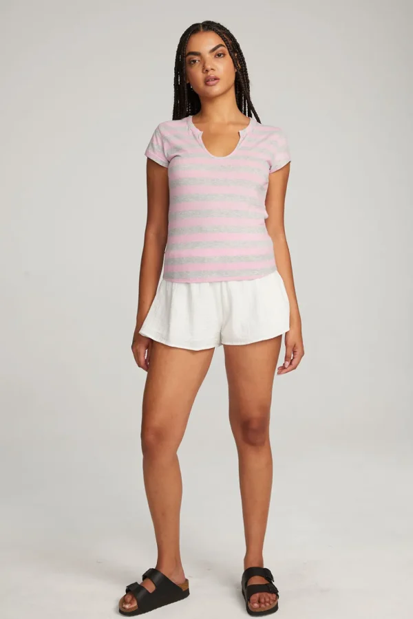 Cheap Chandler Pastel Lavender Stripe Tee Women Loungewear | Tops