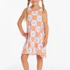 Flash Sale Checkered Floral Girls Tank Dress Kids Girls