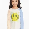 Discount Checkered Smiley Girls Long Sleeve Kids Girls