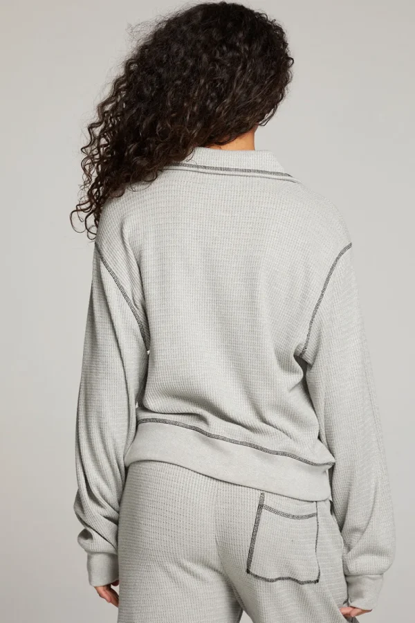 Cheap Church Heather Grey Long Sleeve Women Loungewear | Tops