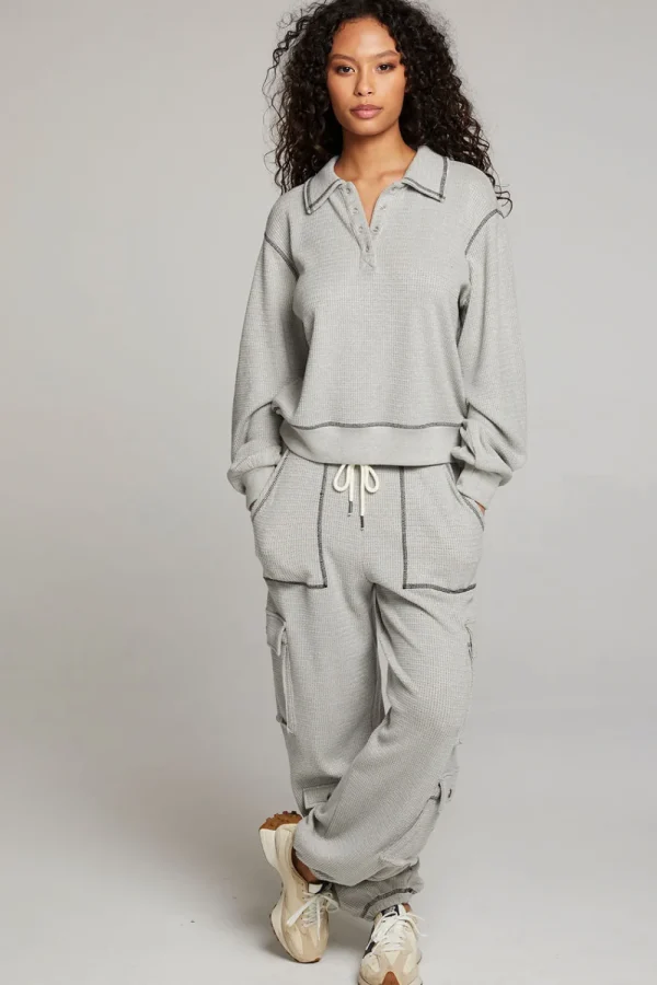 Cheap Church Heather Grey Long Sleeve Women Loungewear | Tops