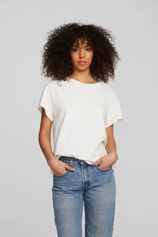 Cheap Coast Cotton Jersey Crewneck Tee With Rib Neckband Women Tops