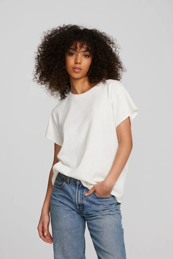 Cheap Coast Cotton Jersey Crewneck Tee With Rib Neckband Women Tops