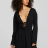 Shop Coast Cotton Jersey Long Sleeve Mini Dress Women Dresses
