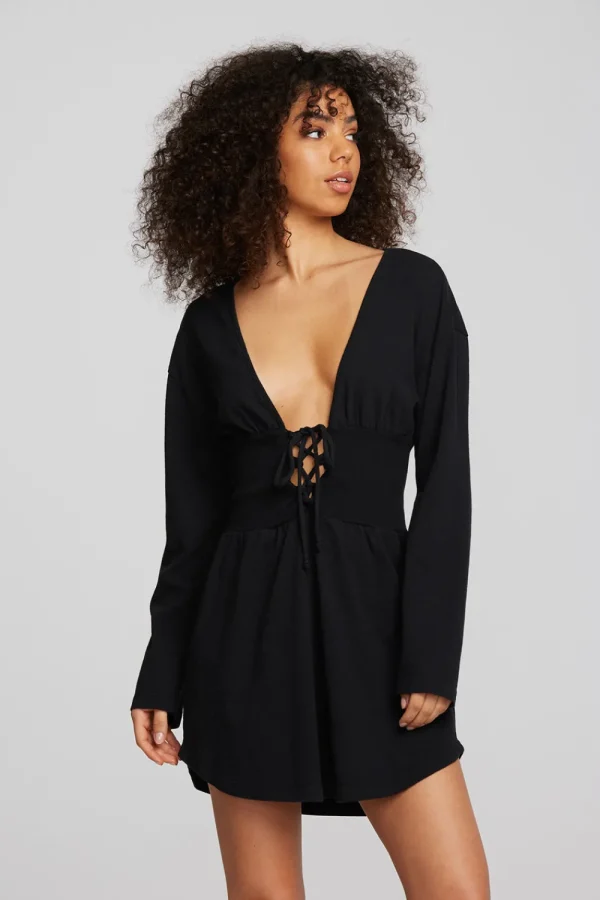 Shop Coast Cotton Jersey Long Sleeve Mini Dress Women Dresses