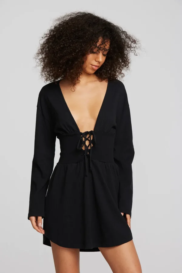 Shop Coast Cotton Jersey Long Sleeve Mini Dress Women Dresses