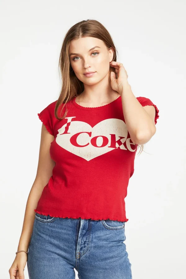 Sale Coca Cola - I Heart Coke Women Tops | Graphics