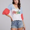 Cheap Coca-Cola Rainbow Logo Levi Tee Women Loungewear | Graphics