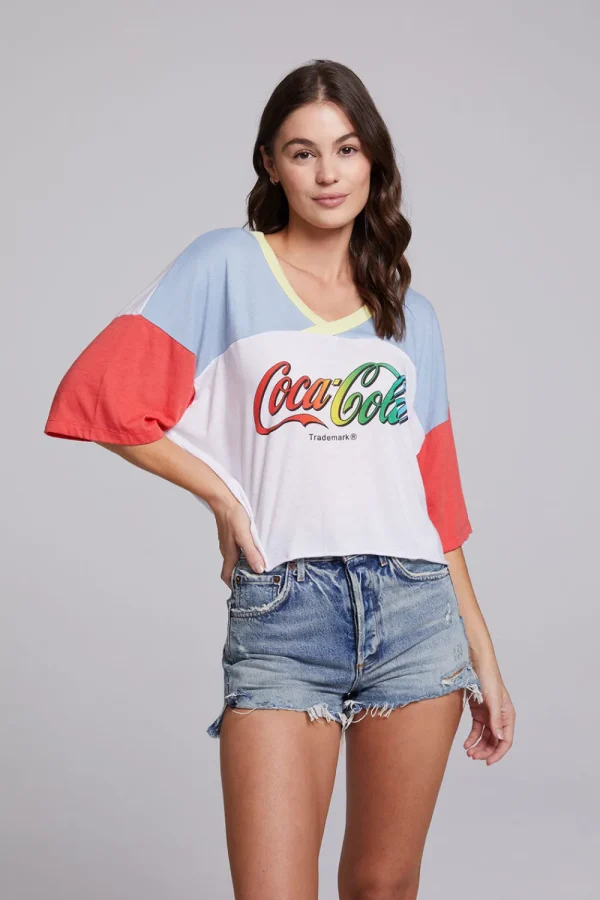 Cheap Coca-Cola Rainbow Logo Levi Tee Women Loungewear | Graphics