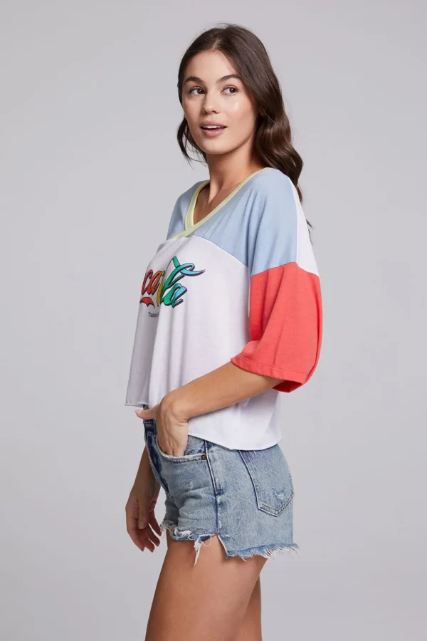 Cheap Coca-Cola Rainbow Logo Levi Tee Women Loungewear | Graphics
