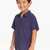 Shop Collared Sapphire Blue Button Down Boys Shirt Kids/BOY Boys