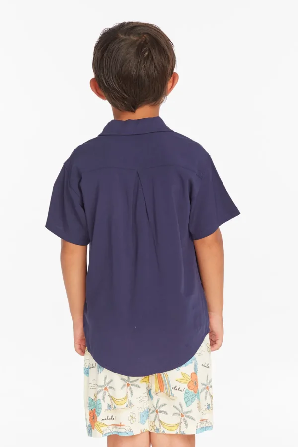Shop Collared Sapphire Blue Button Down Boys Shirt Kids/BOY Boys