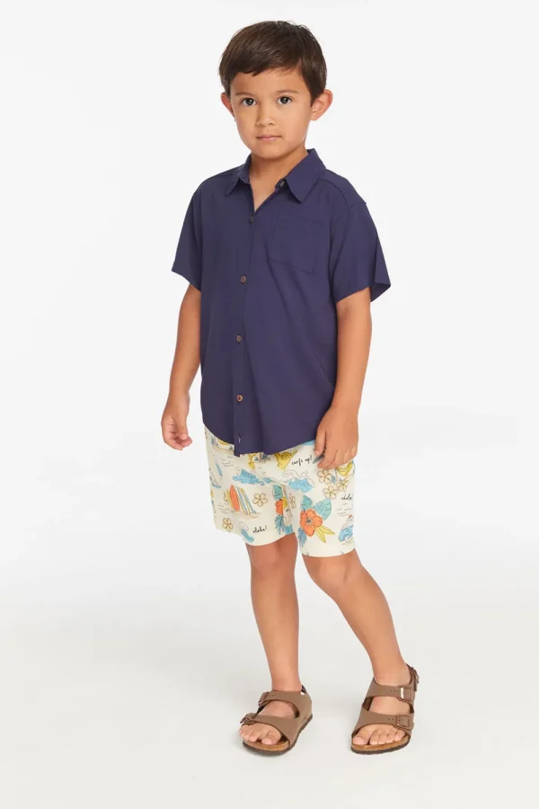 Shop Collared Sapphire Blue Button Down Boys Shirt Kids/BOY Boys