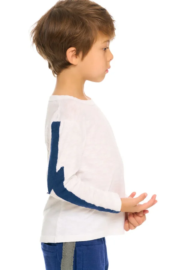 Clearance Color Blocked Crewneck Bolt Long Sleeve Tee Kids/BOY Boys