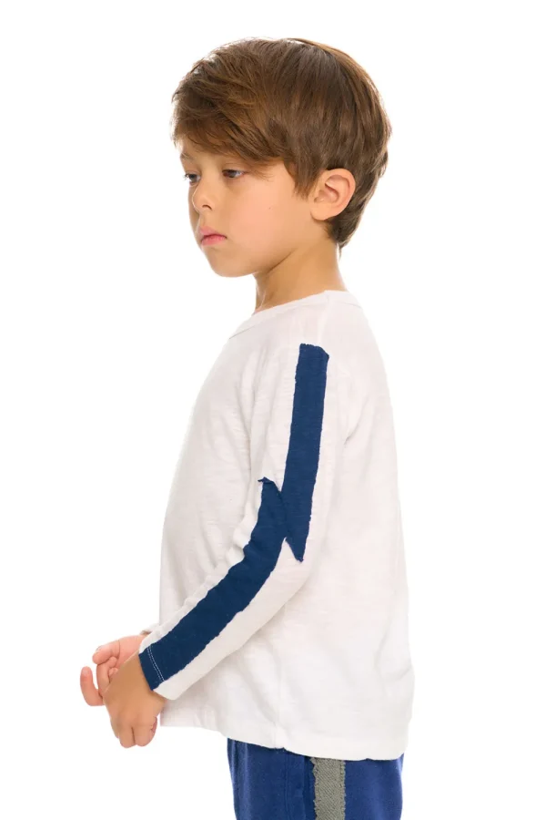 Clearance Color Blocked Crewneck Bolt Long Sleeve Tee Kids/BOY Boys