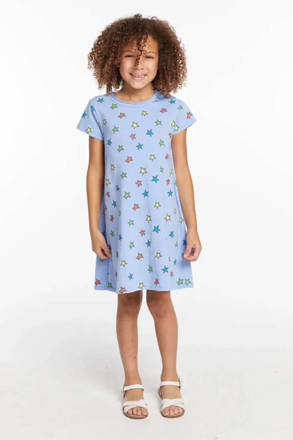 Flash Sale Colored Stars Girls Dress Kids Girls