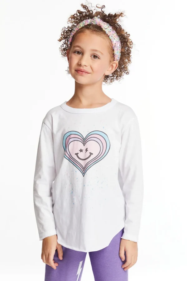 Shop Colorful Heart Girls Long Sleeve Kids Girls