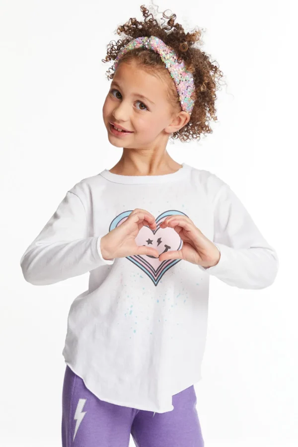 Shop Colorful Heart Girls Long Sleeve Kids Girls