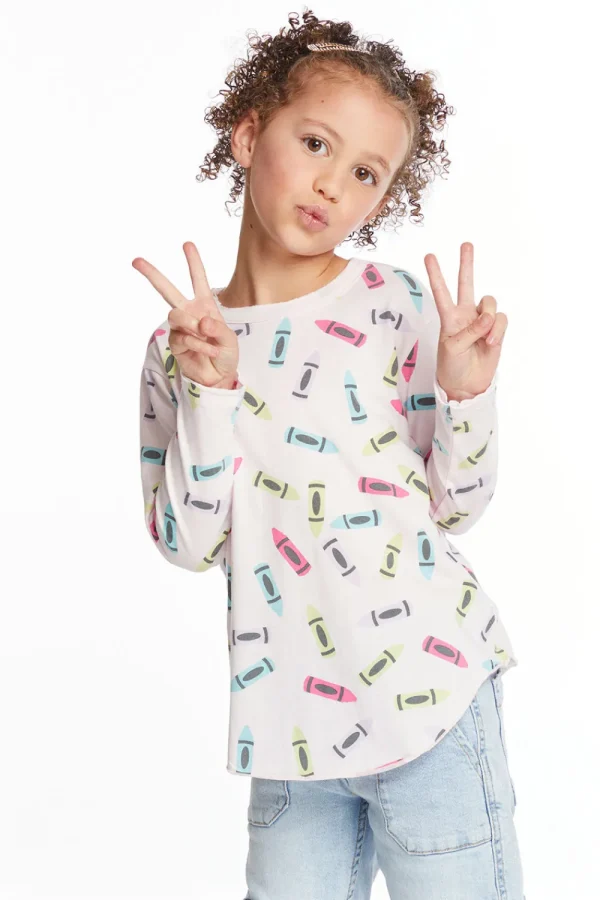 Discount Coloring Time Girls Long Sleeve Kids Girls