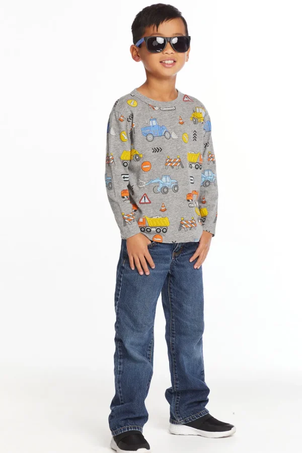 Cheap Construction Zone Long Sleeve Tee Kids/BOY Boys