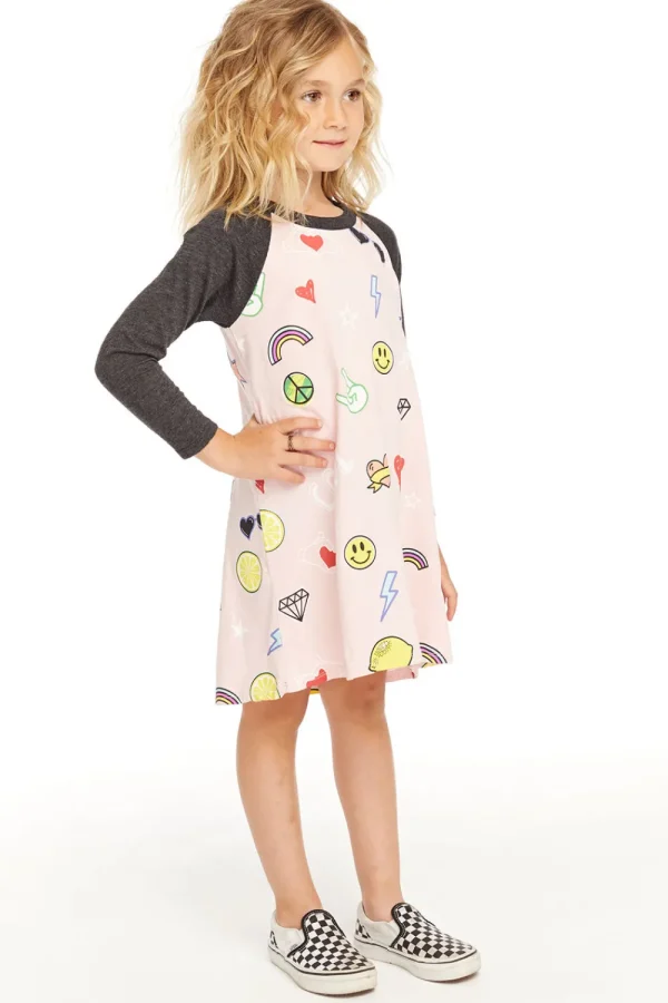 Flash Sale Cool Icons Dress Kids Girls