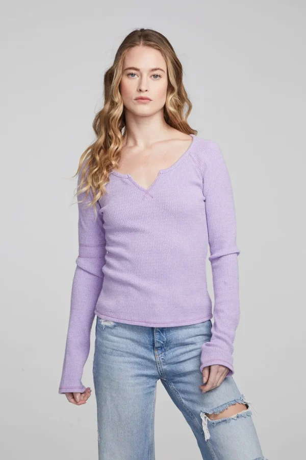 Online Cooper Digital Lavender Long Sleeve Women Loungewear | Tops