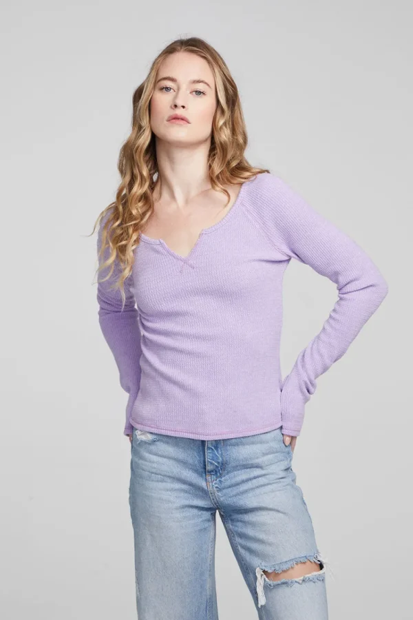 Online Cooper Digital Lavender Long Sleeve Women Loungewear | Tops