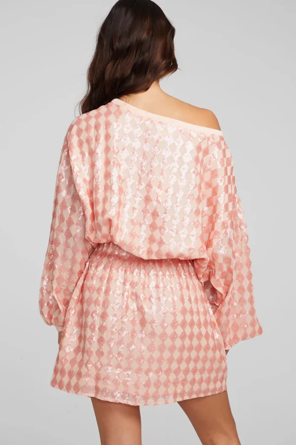 Clearance Cooper Long Sleeve Mini Dress Embellished Check Women Loungewear | Dresses
