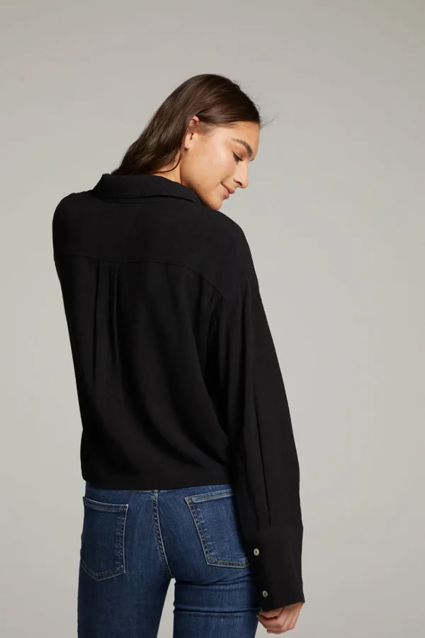 Discount Coral True Black Button Up Top Women Loungewear | Tops
