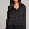 Sale Corall Licorice Button Up Women Loungewear | Tops