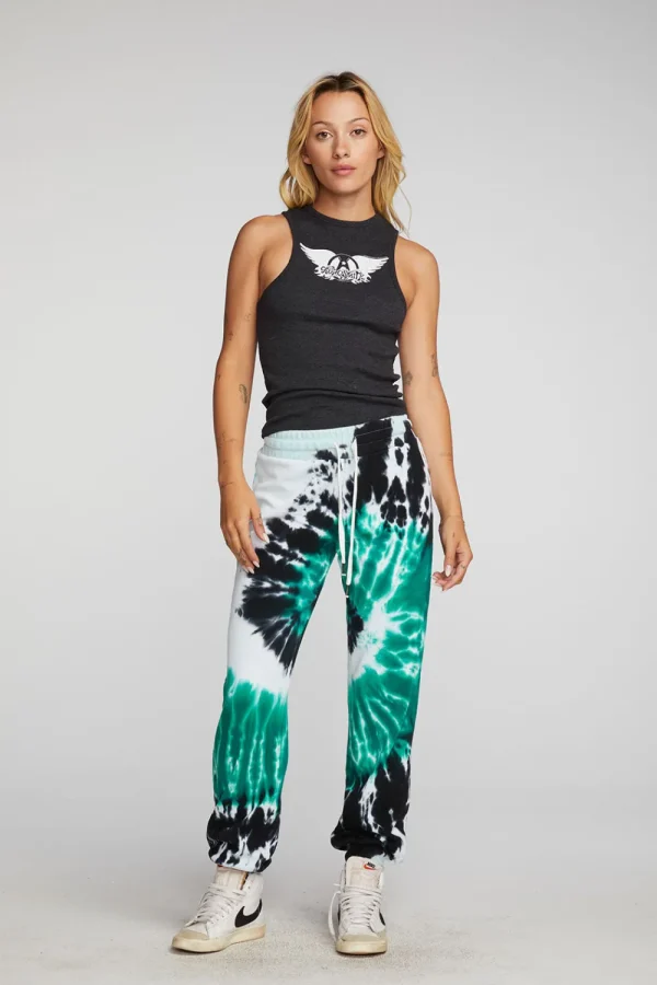 New Cotton Fleece Joggers With Rib And Shoestring Tie Women Bottoms