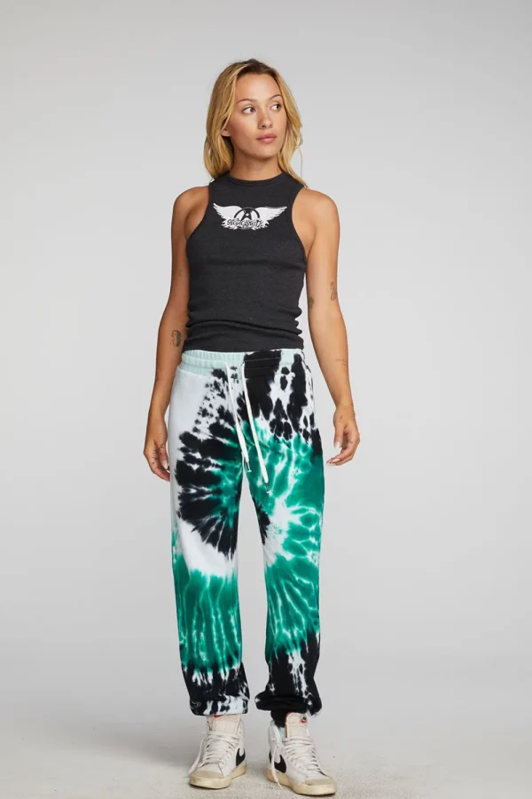New Cotton Fleece Joggers With Rib And Shoestring Tie Women Bottoms