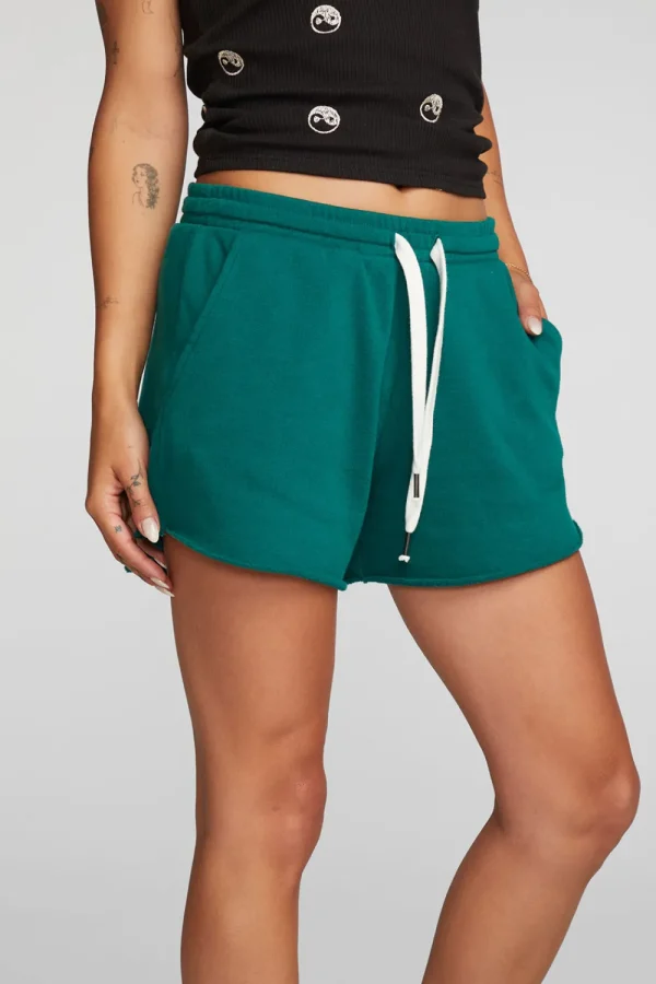 Hot Cotton Fleece Shorts With Shoestring Tie Women Bottoms
