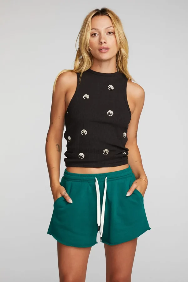Hot Cotton Fleece Shorts With Shoestring Tie Women Bottoms