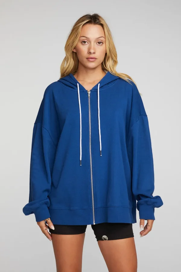 Sale Cotton Fleece Zip Up Hoodie Women Outerwear | Tops