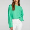 Best Cotton Jersey Cropped Long Sleeve Tee Women Loungewear | Tops