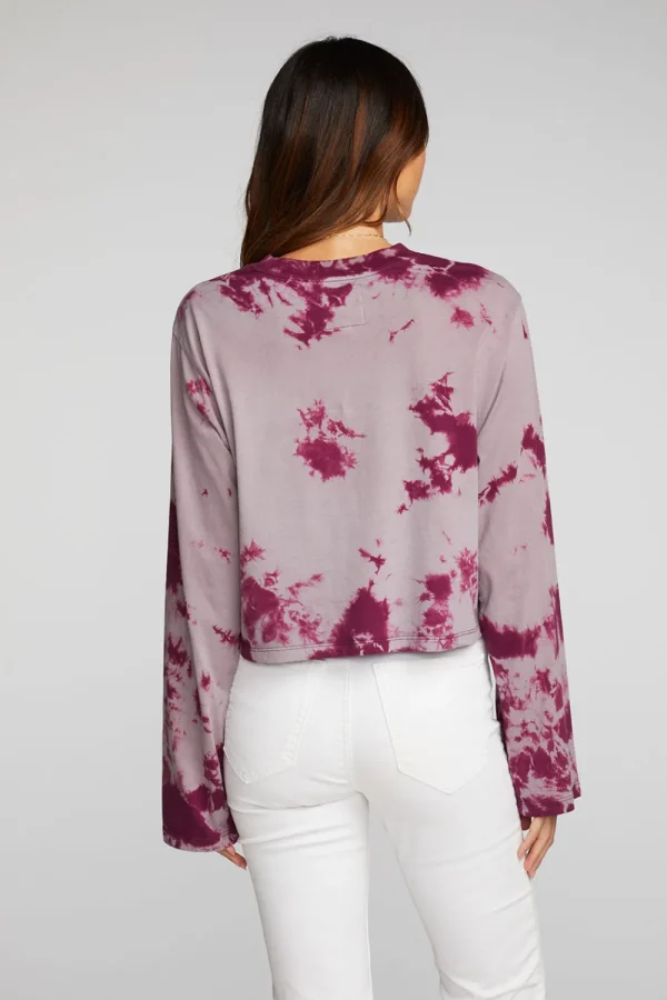 Clearance Cotton Jersey Cropped Long Sleeve Tee Women Loungewear | Tops