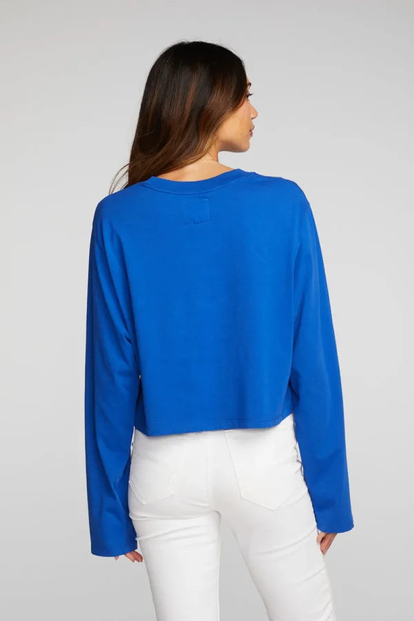 Sale Cotton Jersey Cropped Long Sleeve Tee Women Loungewear | Tops