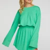 Store Cotton Jersey Mini Dress With Wide Sleeves Women Loungewear | Dresses