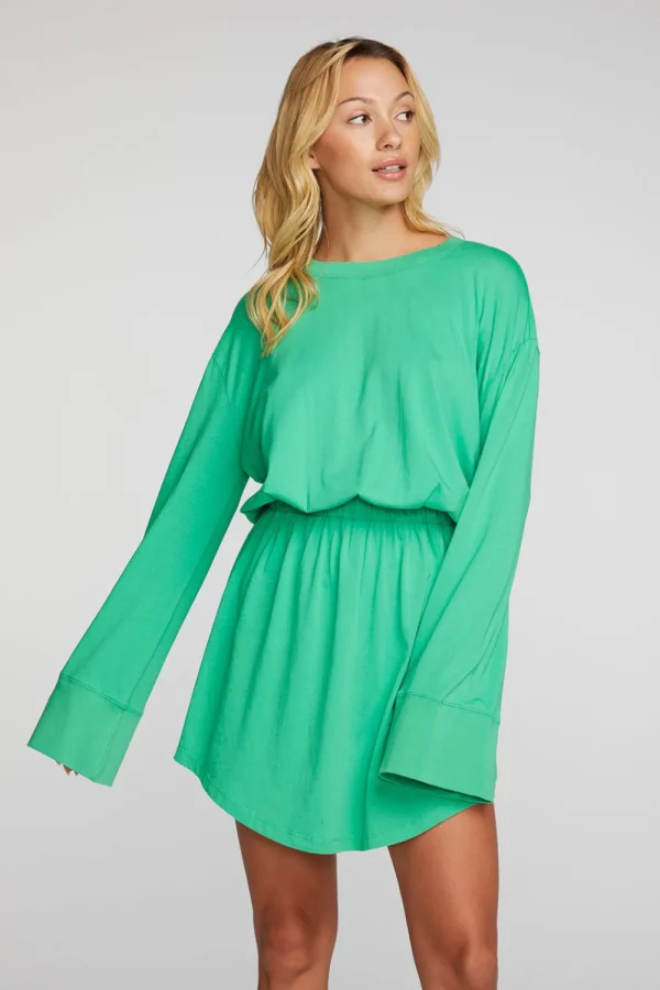 Store Cotton Jersey Mini Dress With Wide Sleeves Women Loungewear | Dresses