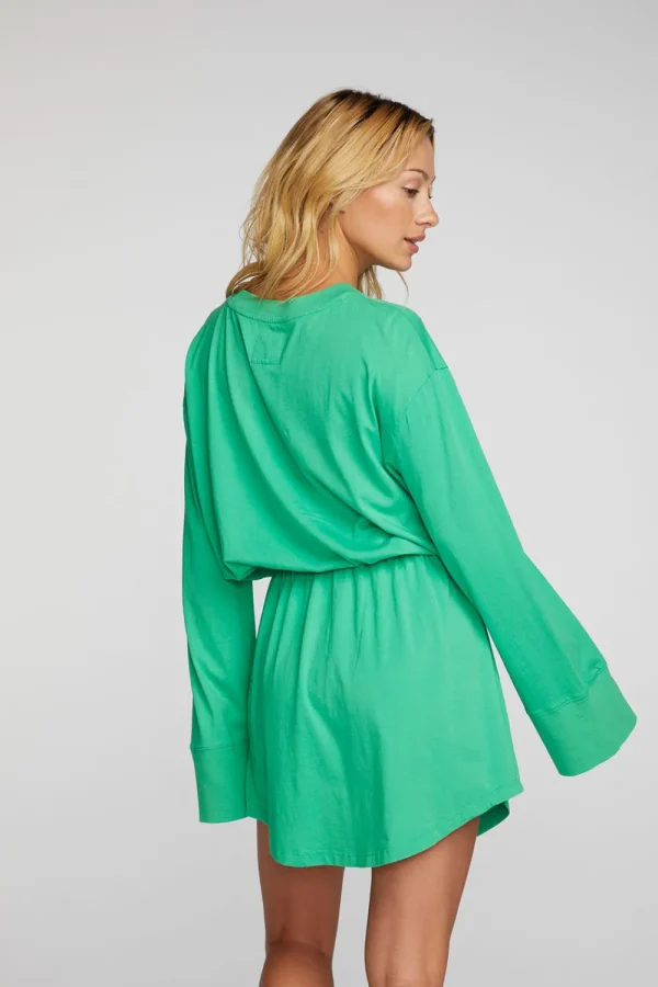 Store Cotton Jersey Mini Dress With Wide Sleeves Women Loungewear | Dresses