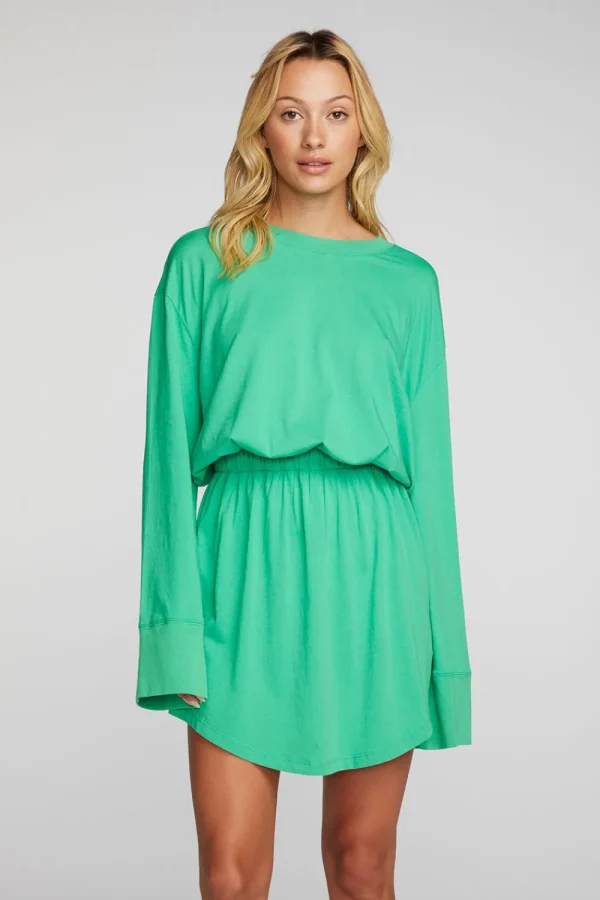 Store Cotton Jersey Mini Dress With Wide Sleeves Women Loungewear | Dresses