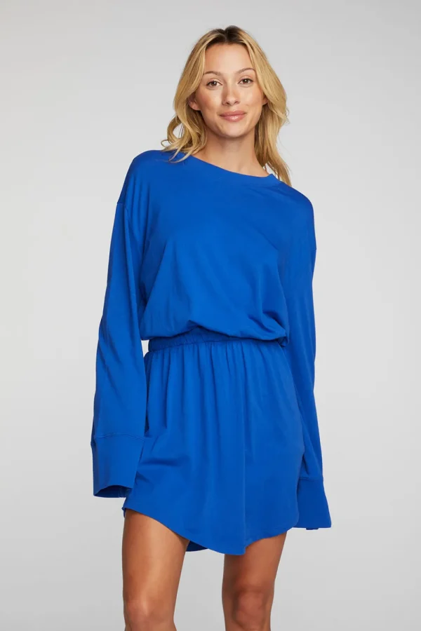 Sale Cotton Jersey Mini Dress With Wide Sleeves Women Loungewear | Dresses