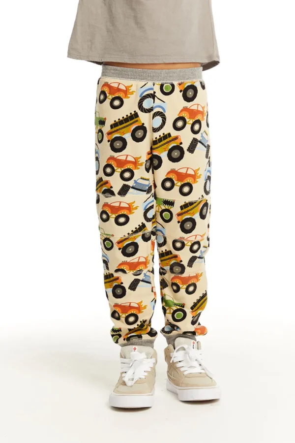 Discount Cozy Knit Monster Truck Pant With Seamed Panels Kids/BOY Boys