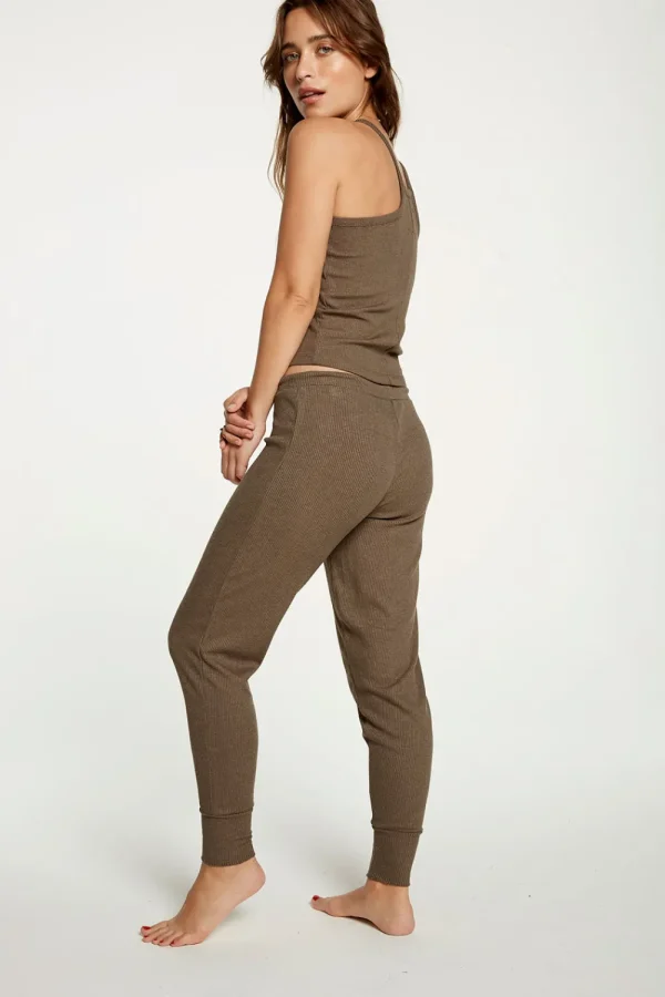 Outlet Cozy Rib Cropped Double V Cami Women Tops