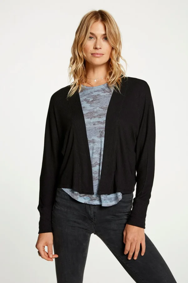 Best Cozy Rib Drop Shoulder Open Cardigan Women Outerwear | Tops