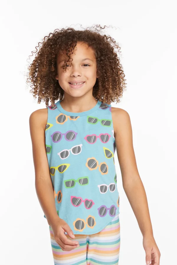 Best Sale Crazy Sunglasses Girls Vintage Jersey Shirttail Muscle Kids Girls