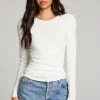 Outlet Crime White Long Sleeve Women Loungewear | Tops