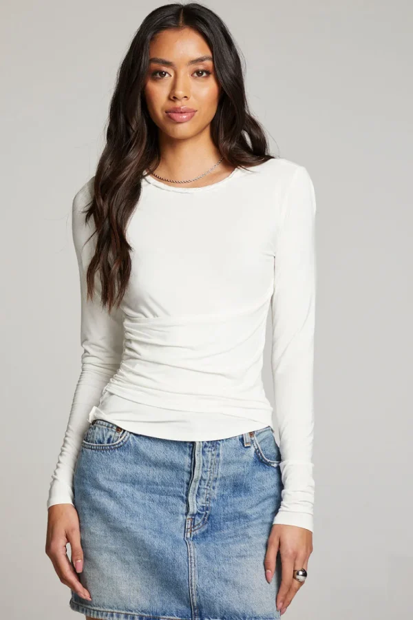 Outlet Crime White Long Sleeve Women Loungewear | Tops