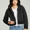 Clearance Cropped Hooded Jacket With Rib Women Outerwear | Tops